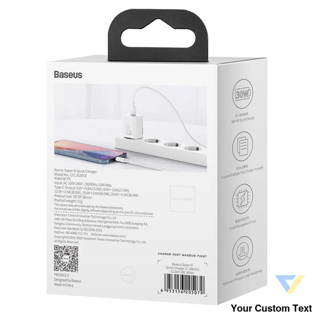 Quick Charger Baseus Super Si 1C 30W (white) mains chargers