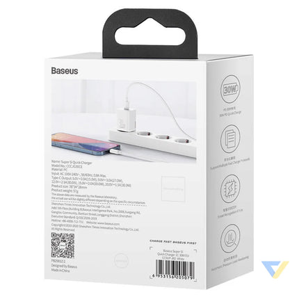 Quick Charger Baseus Super Si 1C 30W (white) mains chargers