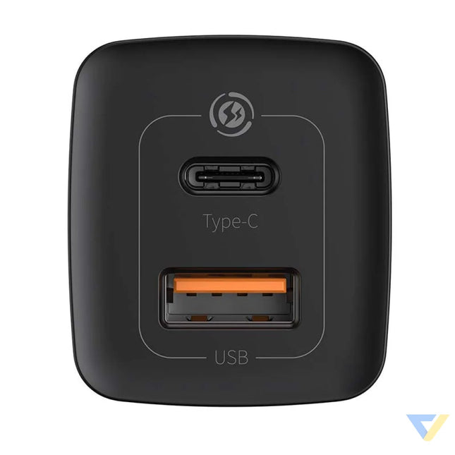 Quick Travel Charger Baseus GaN2 Lite USB + C 65W EU (black) mains chargers
