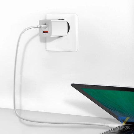 Quick Travel Charger Baseus GaN2 Lite USB + C 65W EU (white) mains chargers