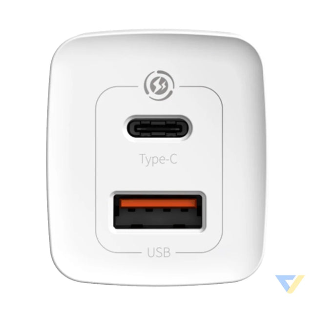 Quick Travel Charger Baseus GaN2 Lite USB + C 65W EU (white) mains chargers