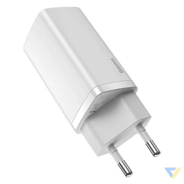 Quick Travel Charger Baseus GaN2 Lite USB + C 65W EU (white) mains chargers