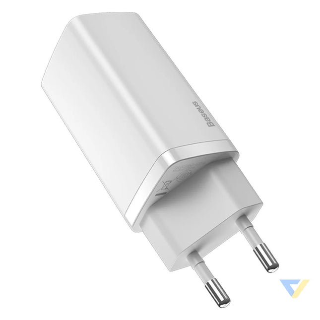 Quick Travel Charger Baseus GaN2 Lite USB + C 65W EU (white) mains chargers