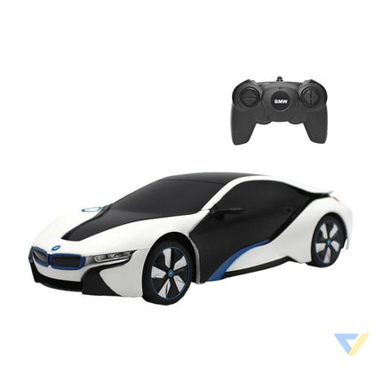 RASTAR R/C 1:24 BMW i8 remote controlled car UV sensitive (white and yellow) Remote controlled cars