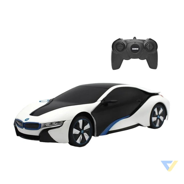 RASTAR R/C 1:24 BMW i8 remote controlled car UV sensitive (white and yellow) Remote controlled cars