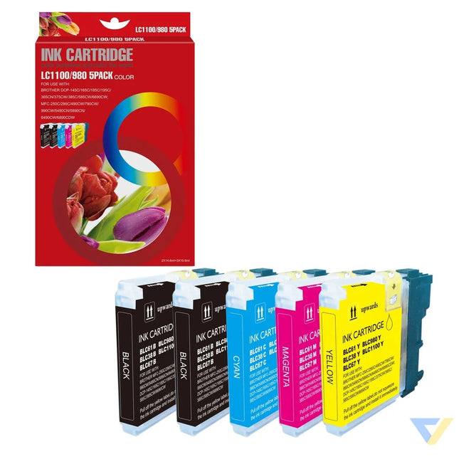 Red Box Compatible Brother LC1100/980BK*2/LC1100/980C/M/Y Ink-0