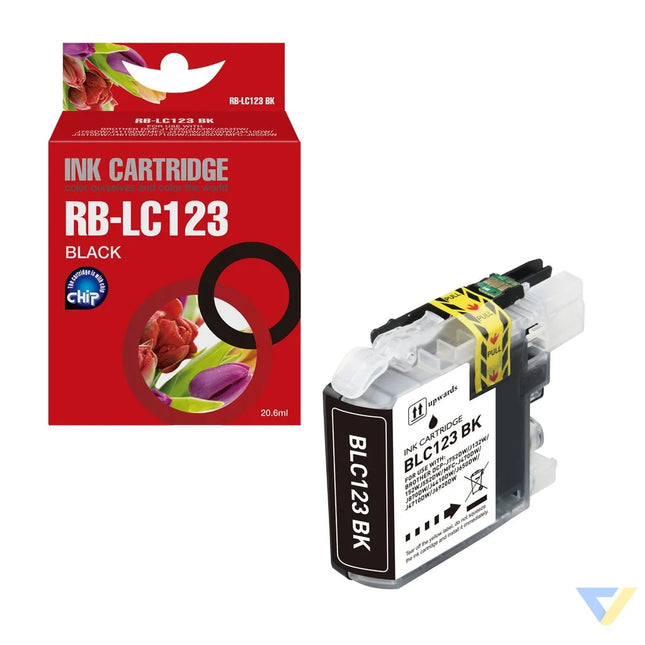 Red Box Compatible Brother LC123BK  Ink B-0