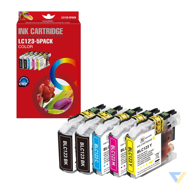 Red Box Compatible Brother LC123XLBK*2/XLC/XLM/XLY Ink BK/BK/C/M/Y-0