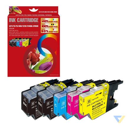 Red Box Compatible Brother LC1240BK*2/1240C/M/Y Ink BK/BK/C/M/Y-0