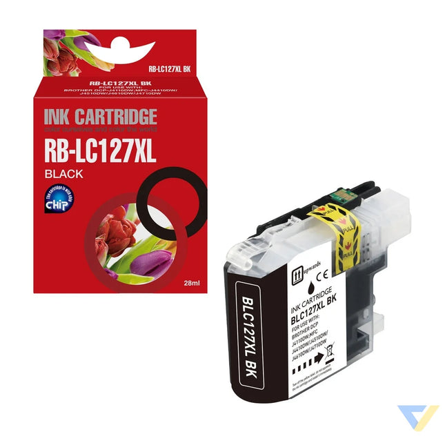 Red Box Compatible Brother LC127XLBK Ink B-0