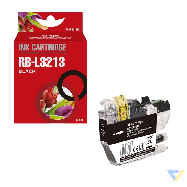 Red Box Compatible Brother LC3213BK Ink B-0