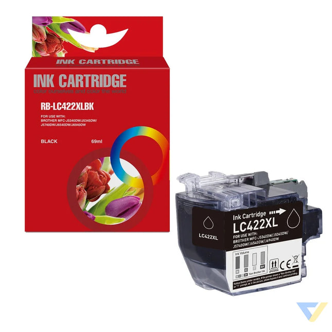 Red Box Compatible Brother LC422XLBK Ink B-0