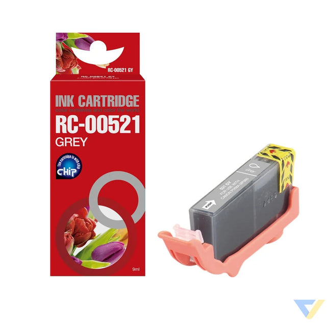 Red Box Compatible Canon CLI-521GY(with chip) Ink GY-0