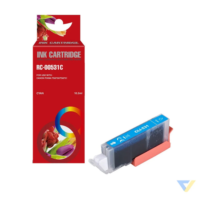 Red Box Compatible Canon CLI-531 Inkjet Cartridge Cyan-0