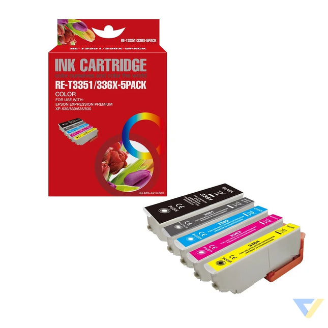Red Box Compatible Epson 3351/3361/3362/3363/3364 Ink BK/PBK/C/M/Y-0
