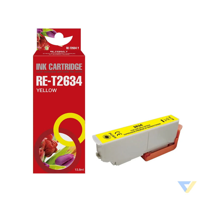 Red Box Compatible Epson C13T26344010 Ink Y-0