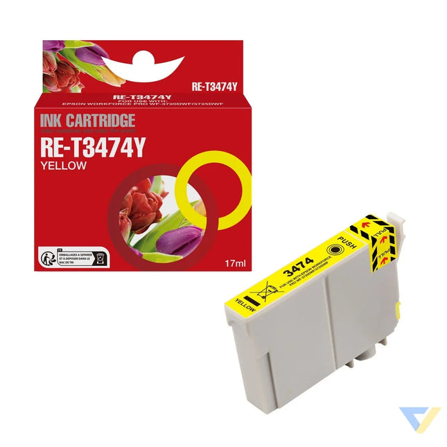 Red Box Compatible Epson C13T34744010 Ink Y-0