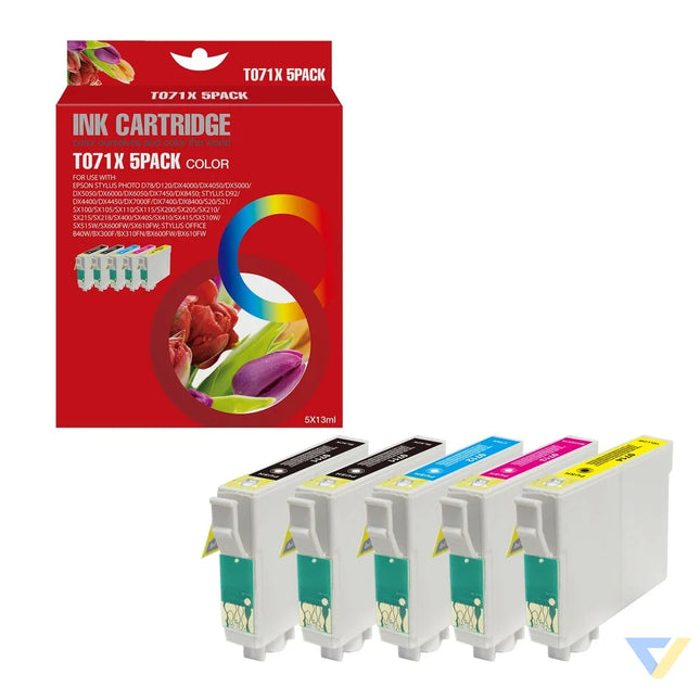 Red Box Compatible Epson T0711*2/T0712/T0713/T0714 Ink BK/BK/C/M/Y-0