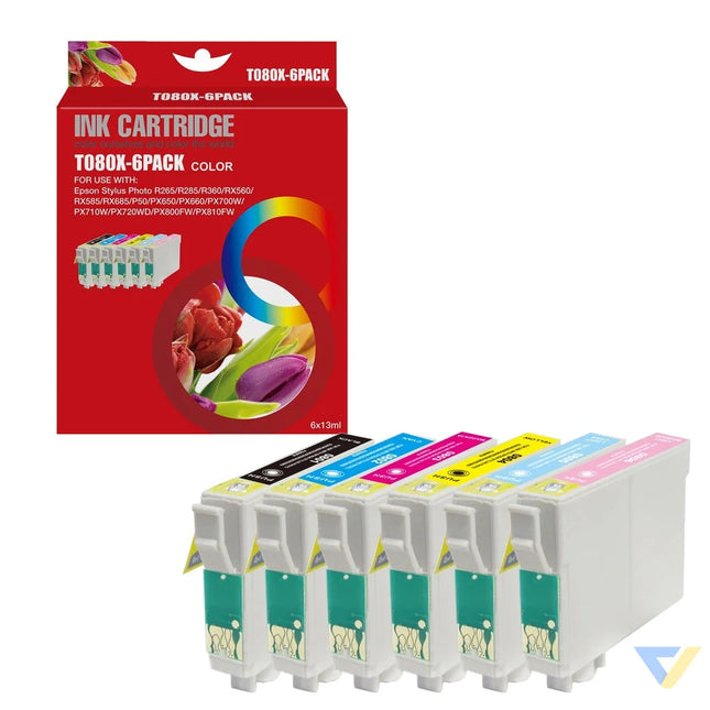 Red Box Compatible Epson T0801/T0802/T0803/T0804/T805/T806 Ink BK/C/M/Y/LC/LM-0