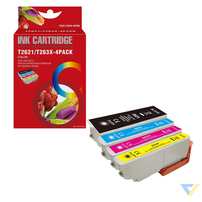 Red Box Compatible Epson T2621/2632/2633/2634 Ink BK/C/M/Y-0