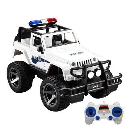 Remote controlled car 1:12 Double Eagle (white) Jeep (Police) E550 003 Remote controlled cars