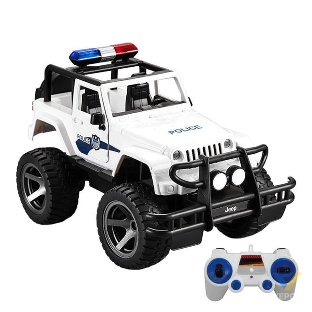 Remote controlled car 1:12 Double Eagle (white) Jeep (Police) E550 003 Remote controlled cars