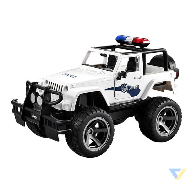 Remote controlled car 1:12 Double Eagle (white) Jeep (Police) E550 003 Remote controlled cars