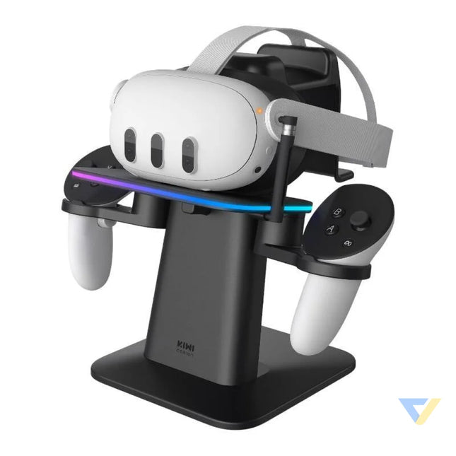 RGB Vertical Stand Meta Officially Co Branded Kiwi Design QC03 for Meta Quest 3/Quest 2/Quest PRO Black VR accessories