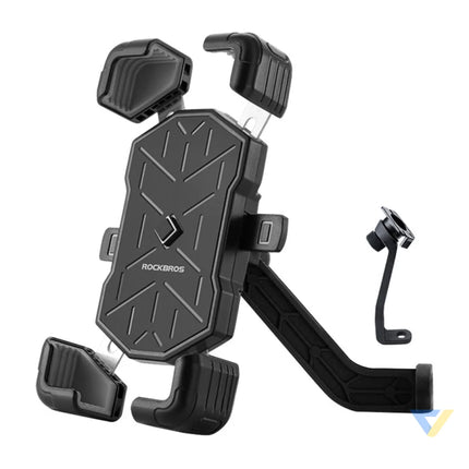 Rockbros HW 117 Bicycle Phone Holder (Black Gray) Mounts
