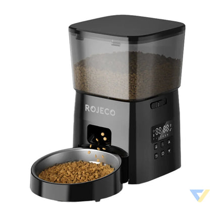Rojeco 2L Automatic Pet Feeder Button Version Bowls