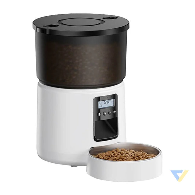 Rojeco 3L Automatic Feed Dispenser Button Version (White) Bowls
