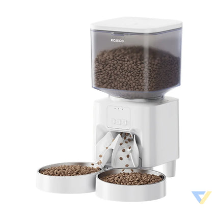 Rojeco 4.5L Automatic Pet Feeder WiFi Version Dou Bowls