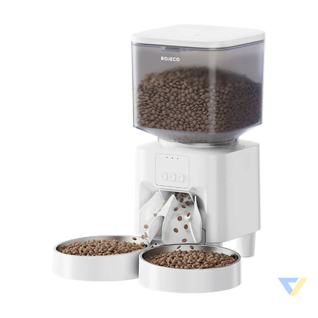 Rojeco 4.5L Automatic Pet Feeder WiFi Version Dou Bowls
