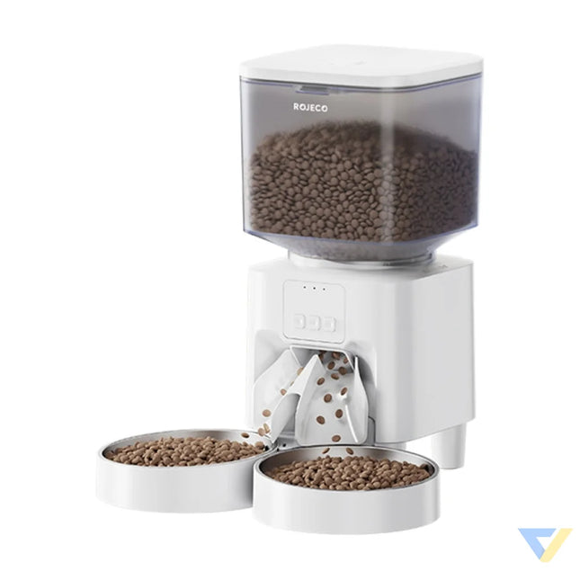 Rojeco 4.5L Automatic Pet Feeder WiFi Version Dou Bowls