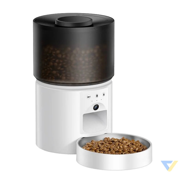 Rojeco RWSQA60O 3L smart food dispenser with camera (White) Bowls
