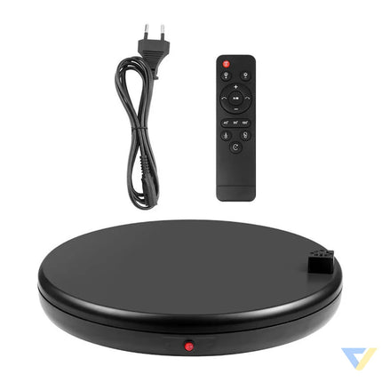 Rotating display stand Puluz with power socket 45 cm (black) Stands