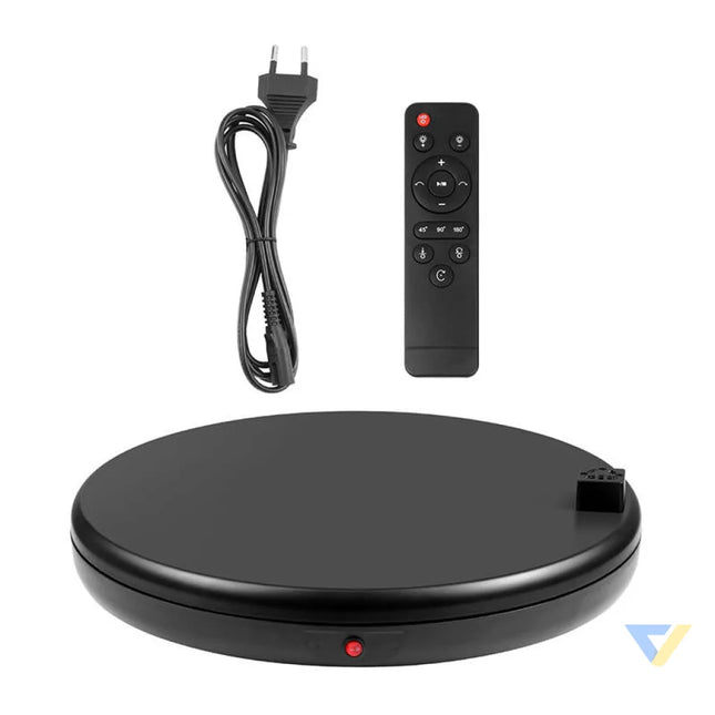 Rotating display stand Puluz with power socket 45 cm (black) Stands