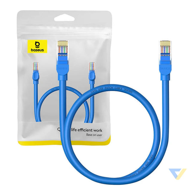 Round Cable Baseus Ethernet RJ45 Cat.6 0,5m (blue) Network cables
