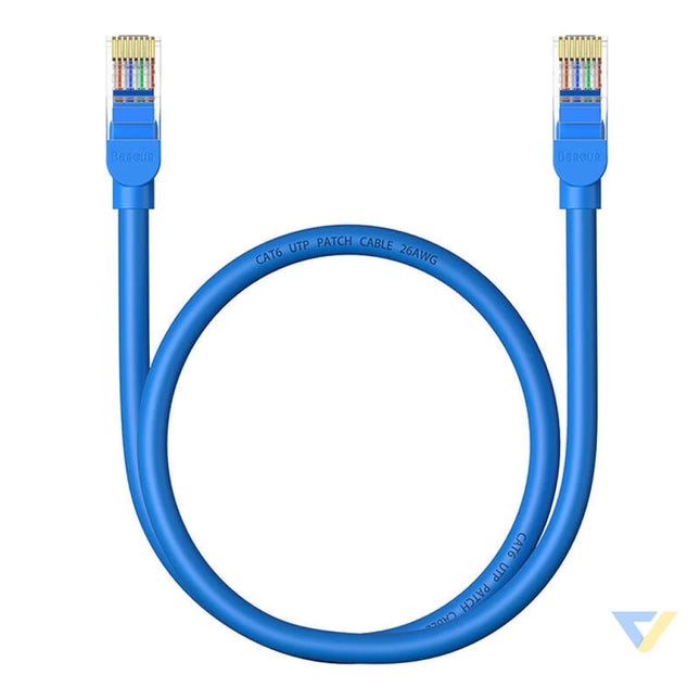 Round Cable Baseus Ethernet RJ45 Cat.6 0,5m (blue) Network cables