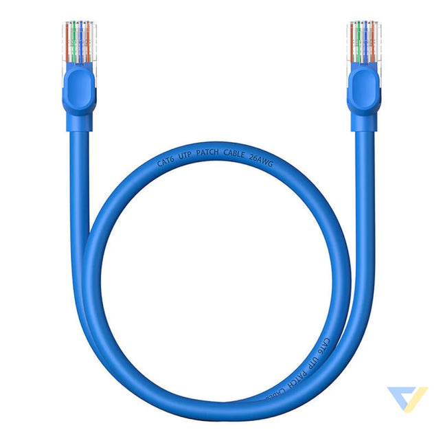 Round Cable Baseus Ethernet RJ45 Cat.6 0,5m (blue) Network cables