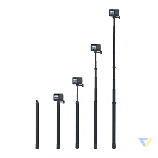 Selfie Stick 2.7M TELESIN carbon fiber for sports cameras Straps mounts and holders