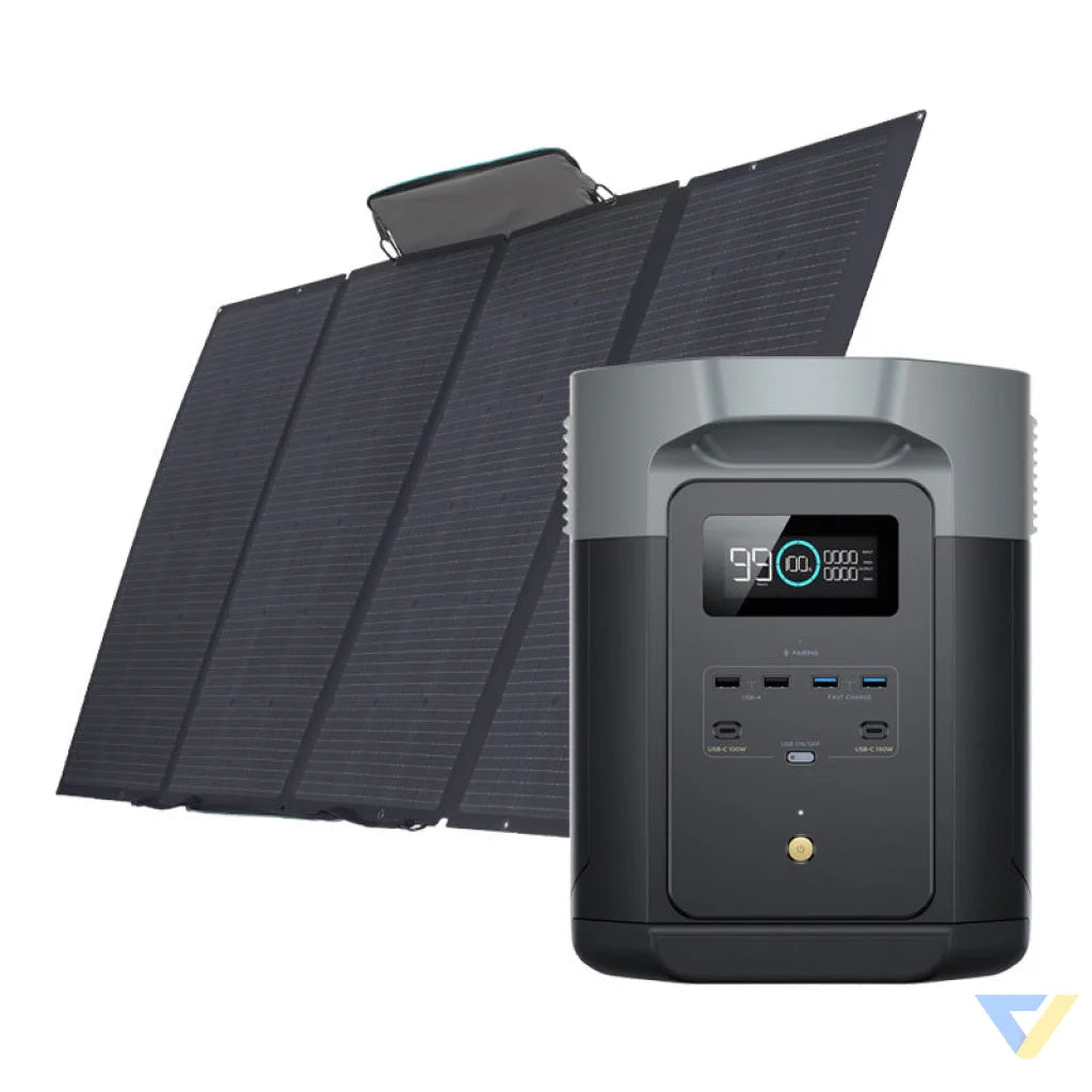 Set: EcoFlow Delta 2 Max power station + 400W photovoltaic panel. Power stations
