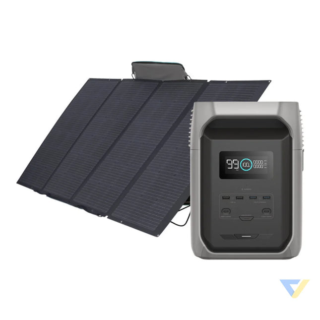 Set: EcoFlow Delta 3 1500 power station + 400W photovoltaic panel. Power stations