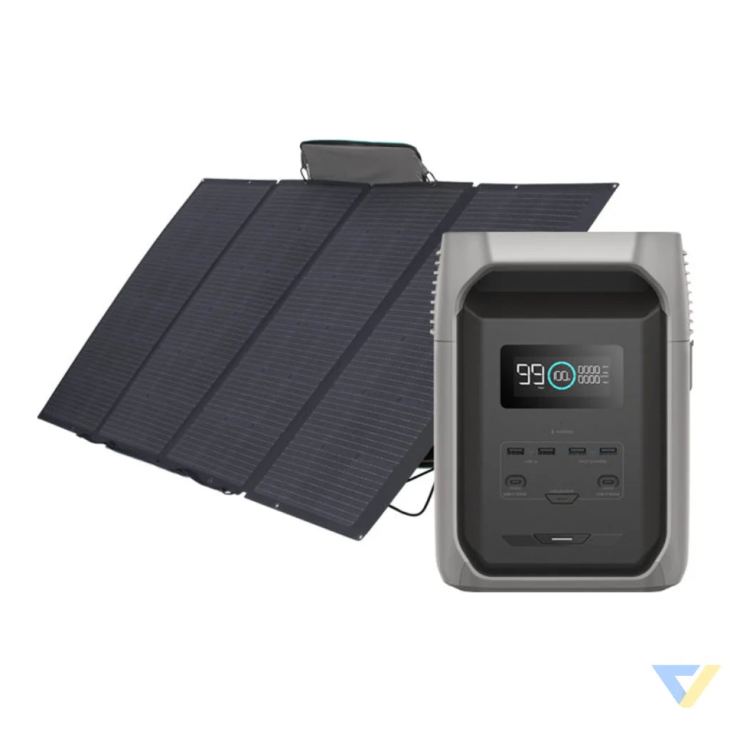 Set: EcoFlow Delta 3 1500 power station + 400W photovoltaic panel. Power stations