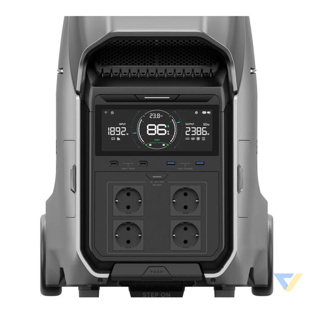 Set: EcoFlow Delta Pro 3 power station + 2x 400W photovoltaic panel. Power stations