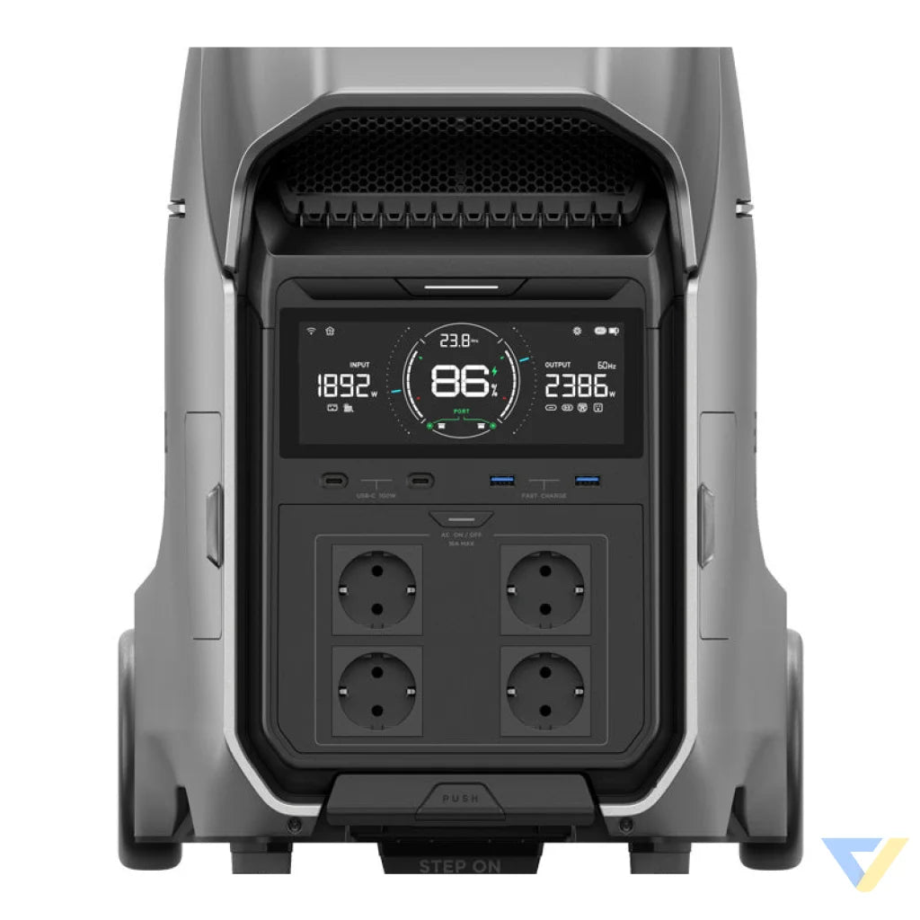 Set: EcoFlow Delta Pro 3 power station + 400W photovoltaic panel. Power stations