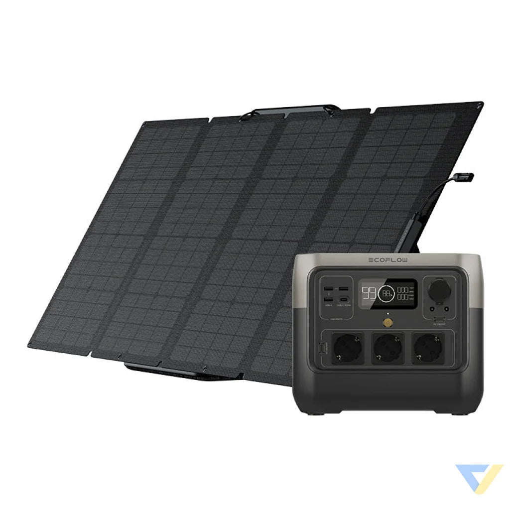 Set: EcoFlow River 2 Pro power station + 160W photovoltaic panel. Power stations