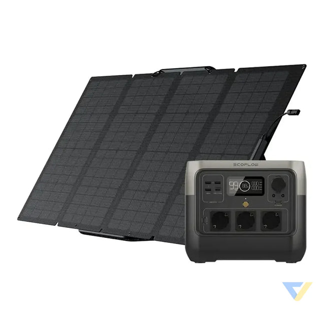 Set: EcoFlow River 2 Pro power station + 160W photovoltaic panel. Power stations