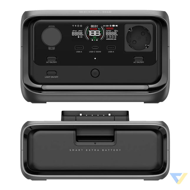 Set: EcoFlow River 3 Plus power station + additional 286Wh battery. Power stations