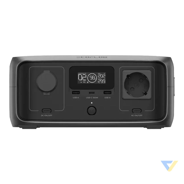 Set: EcoFlow River 3 power station + 110W photovoltaic panel. Power stations